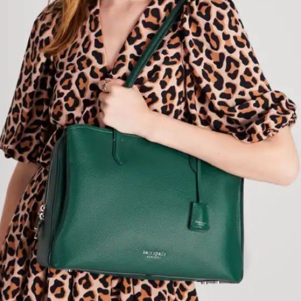 Hudson Large Work Tote in Arugula Green K8822